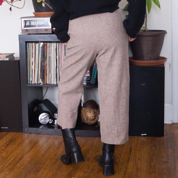 Vintage Dusty Pink Wool Woven Trousers - PLEASE COMMENT BEFORE BUYING - Picture 4 of 4